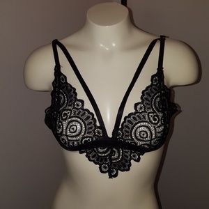 Black lace bralette